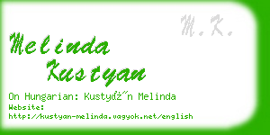 melinda kustyan business card